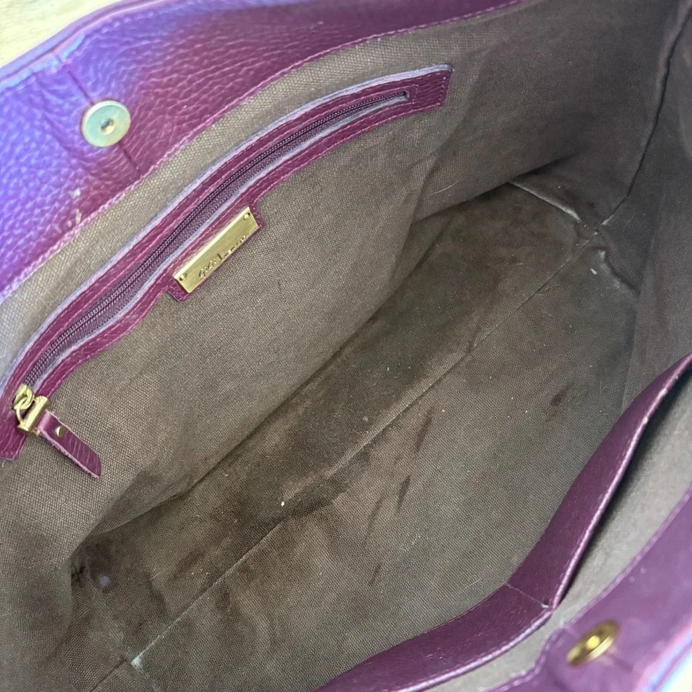 GiGi New York Sasha Hobo Leather‎ Bag Pebble Grain Wine Slouchy